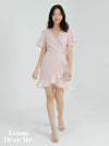 Dove Wrap Dress in Baby Pink