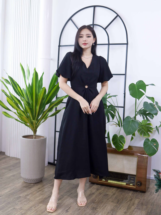 Eve Puffy Sleeve Maxi In Black