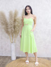 Leia Eyelet Midi - Lime Green